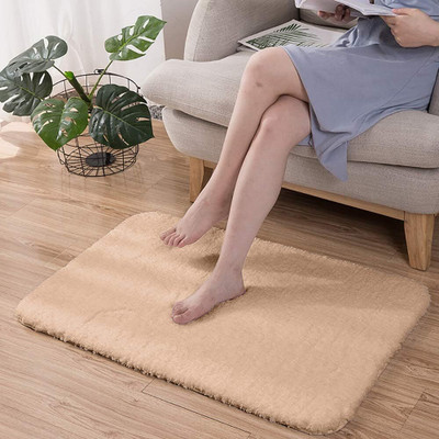 Chhogli Microfiber Bathroom Mat(Beige, Small)