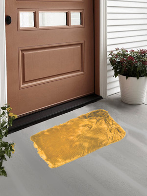 Fabinaliv Polyester Door Mat(Mustard, Medium)