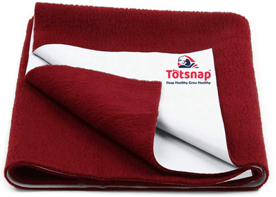 Totsnap Cotton Baby Bed Protecting Mat(Maroon, Large)