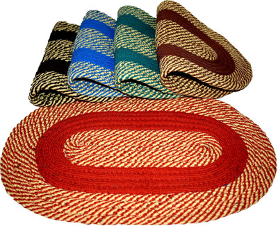 Fresh Zone Polyester Door Mat(Multicolor, Medium, Pack of 5)
