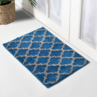 MINGET Microfiber Door Mat(Doormat100Blue, Large)