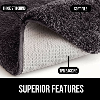 vk sales Microfiber Door Mat(Grey, Medium)