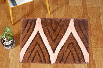 MADWAY Cotton, Microfiber Floor Mat(LIGHT BROWN, Free)