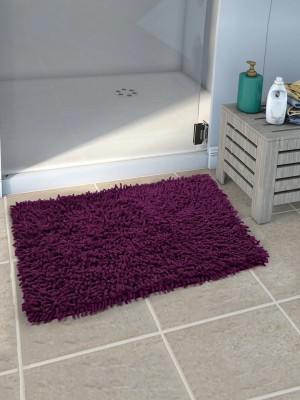 Saral Home Cotton Bathroom Mat(Purple, Large)