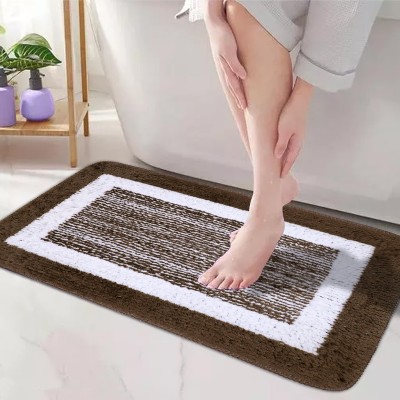 MAA HOME CONCEPT Microfiber Door Mat(Brown, Small)