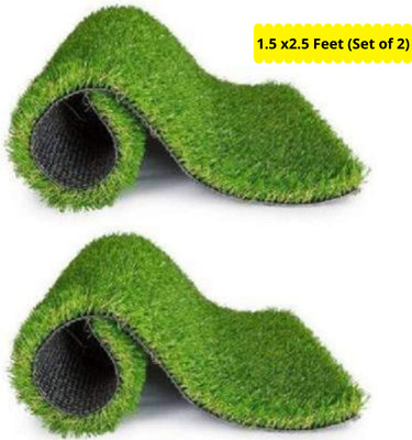 GREENGRASS Artificial Grass, PP (Polypropylene), PVC (Polyvinyl Chloride) Door Mat(Green, Pack of 2, Extra Large)