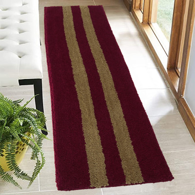 Geeta Enterprise Polyester Door Mat(Maroon, Extra Large)