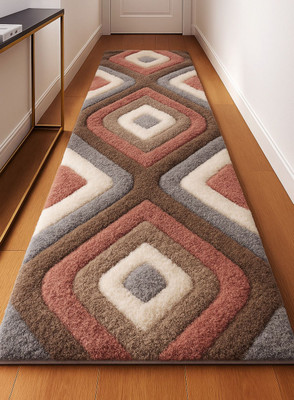 VIKCLIQUE Microfiber Floor Mat(VineGreyCream, Large)