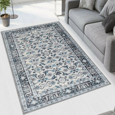 MAA HOME CONCEPT Microfiber Floor Mat(Dark Grey, Extra Large)