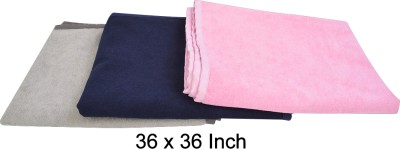 ADBENI HOME Cotton Baby Bed Protecting Mat(Grey+Navy Blue+Pink, Small, Pack of 3)