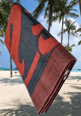 CHIKU CHERRY Plastic Chatai Mat(Blue, Free)