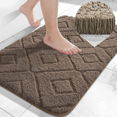 NOOReARSH Microfiber Door & Floor Mat(Brown, Free)