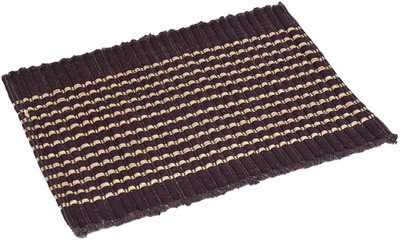 Paradise handloom textile Cotton Door Mat(Brown, Medium)