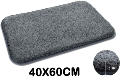 Chhogli Microfiber Bathroom Mat(Grey, Medium)