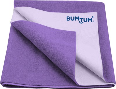 BUMTUM Cotton, Fleece Baby Bed Protecting Mat(Lilac, Medium)