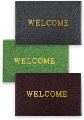 RYKA S Rubber Door & Floor Mat(Multicolor, Small)