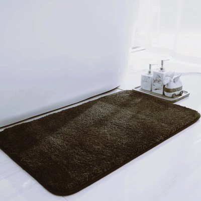 SAFAVIE Microfiber Bathroom Mat(Brown, Medium)