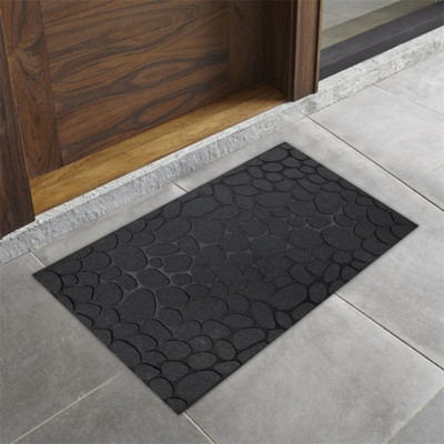 wyldy Rubber Door Mat(Black, Large)