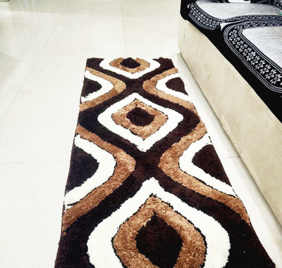 BROTEES Microfiber Floor Mat(Brown, Extra Large)