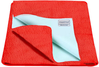 THE MAXIMUS Fleece Baby Bed Protecting Mat(Red, Medium)