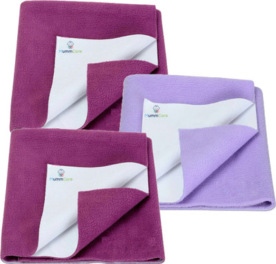 MummCare Cotton Baby Bed Protecting Mat(Purple, Purple, Lavender, Pack of 3, Small)
