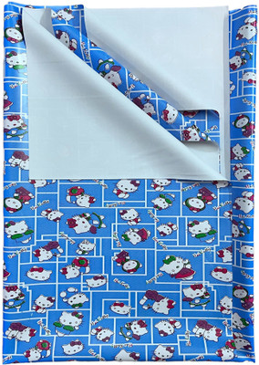 ECOSOFT Rubber Baby Bed Protecting Mat(BLUE KITTY, Large)