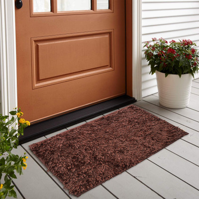 EXOTICE Polyester Door Mat(Brown, Medium)