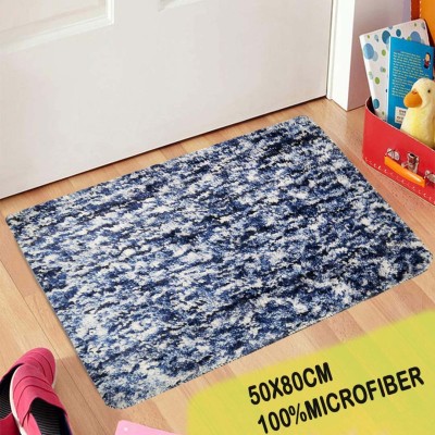MAA HOME CONCEPT Microfiber, Cotton Door Mat(Lt Blue, Large)