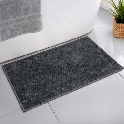 MAA HOME CONCEPT Microfiber Door Mat(Grey, Large)