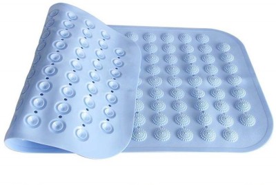 PRANIJ Rubber, Silicone Bathroom Mat(Blue, Free)