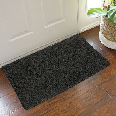 KUBER INDUSTRIES Microfiber Door Mat(Black, Free)
