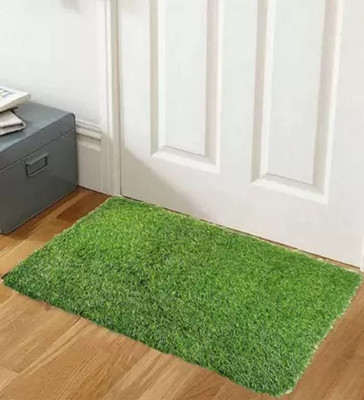 MARSHLAND Artificial Grass Door Mat(Green, Small)