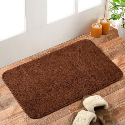 Draaevion Microfiber Floor Mat(Brown, Small)