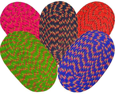 varsha tex Jute Door Mat(Multicolor, Pack of 5, Medium)