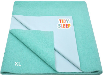 TIDY SLEEP Cotton, Fleece Baby Bed Protecting Mat(ocean blue, Extra Large)