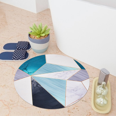 KUBER INDUSTRIES Polyester, Rubber Bathroom Mat(Multicolor, Small)