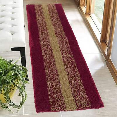 Geeta Enterprise Polyester Door Mat(Maroon, Extra Large)
