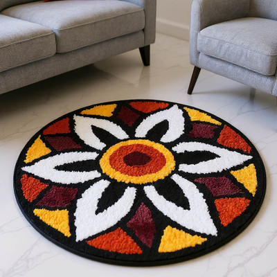 R N Fibers Microfiber, Rubber Door Mat(Multicolor, Medium)