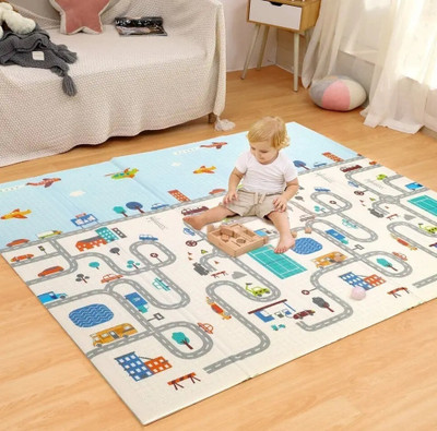VIYUHK Polyester Baby Play Mat(Multicolor, Large)