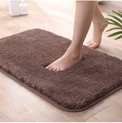 GBL COLLECTION Microfiber Bathroom Mat(Brown, Medium, Pack of 3)