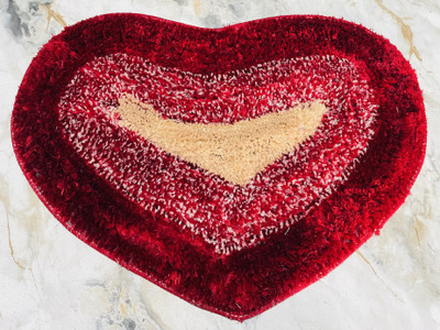 Vaishno Handloom Polyester Floor Mat(Red, Free)