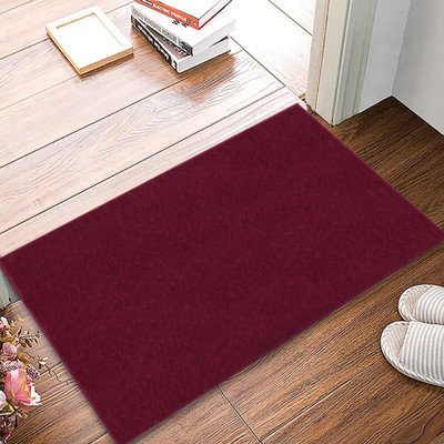 Cazimo Polyester Floor Mat(Red, Medium)