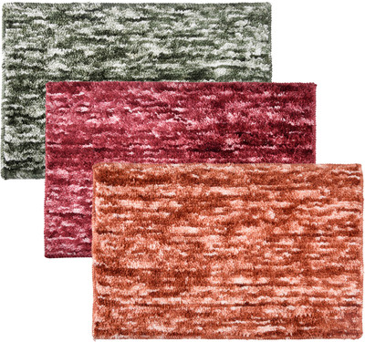 KUBER INDUSTRIES Microfiber Door Mat(Multicolor, Medium, Pack of 3)