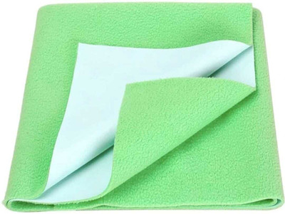 GLAM VICUNA Fleece Baby Bed Protecting Mat(Green, Large)