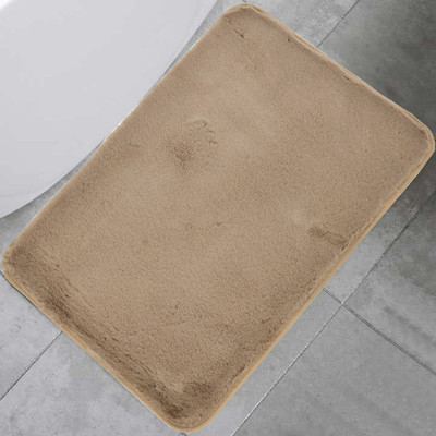 RM Handloom Polyester Door Mat(Fur Brown, Medium)