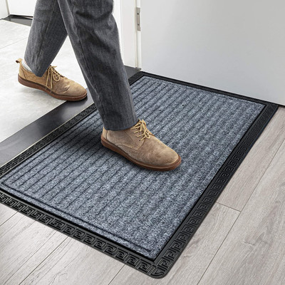 Shoppingzone Rubber Floor Mat(Grey-Door-Mat, Large)