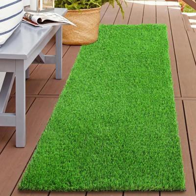 Worthful Creations Artificial Grass, PP (Polypropylene) Floor Mat(Green, Free)