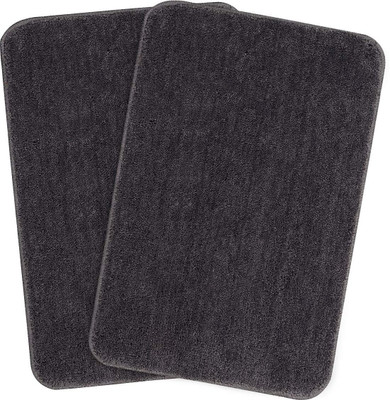 Draaevion Microfiber Door & Floor Mat(Grey, Medium, Pack of 2)