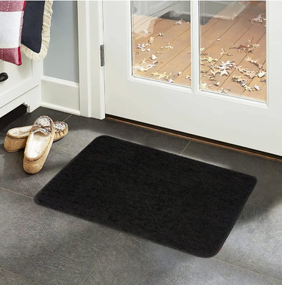 BROTEES Microfiber Door Mat(Black, Medium)