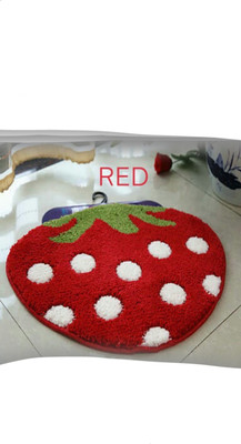 Rylie Polyester Door Mat(Red, Small)